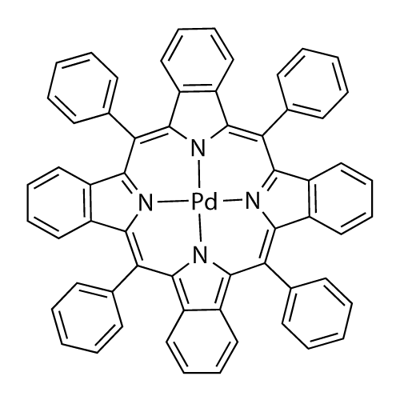  meso-Tetraphenyl-tetrabenzoporphine palladium complex Struktur