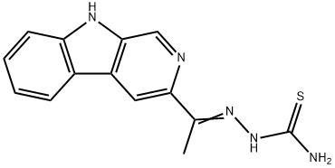 3-acetyl-beta-carboline thiosemicarbazone Struktur