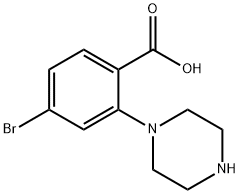 4-BroMo-2-piperazinobenzoic Acid Struktur