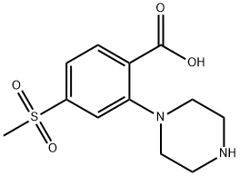 4-(Methylsulfonyl)-2-piperazinobenzoic Acid Struktur