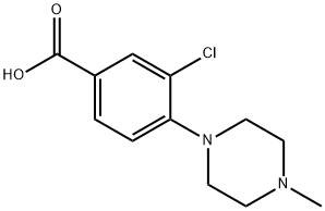 3-Chloro-4-(4-Methyl-1-piperazinyl)benzoic Acid Struktur