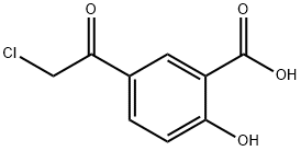 Benzoic acid, 5-(chloroacetyl)-2-hydroxy- (9CI) Struktur