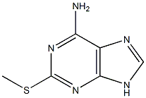 2-methylsulfanyl-7H-purin-6-amine Struktur