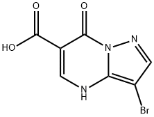 3-Bromo-7-oxo-4,7-dihydropyrazolo[1,5-a]-pyrimidine-6-carboxylic acid Struktur