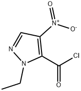 1-ethyl-4-nitro-1H-pyrazole-5-carbonyl chloride Struktur