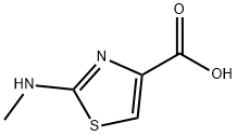 2-(methylamino)-1,3-thiazole-4-carboxylic acid(SALTDATA: 1.25H2O 0.15 NaCl) Struktur