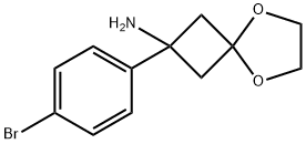 2-(4-broMophenyl)-5,8-dioxaspiro[3.4]octan-2-aMine Struktur