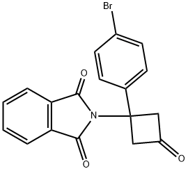 2-(1-(4-broMophenyl)-3-oxocyclobutyl)isoindoline-1,3-dione Struktur