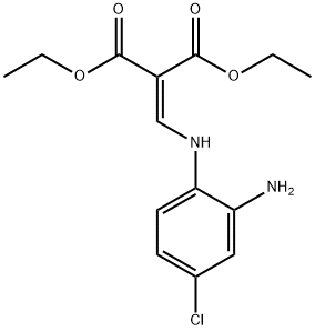 Diethyl 2-((2-amino-4-chlorophenylamino)methylene)malonate Struktur