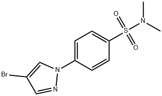 4-(4-Bromo-1H-pyrazol-1-yl)-N,N-dimethylbenzenesulfonamide Struktur