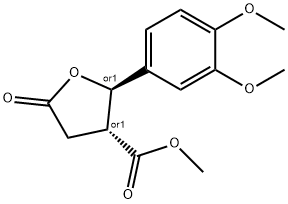 methyl 5-(3,4-dimethoxyphenyl)-2,3,4,5-tetrahydro-2-oxo-4-furancarboxylate Struktur