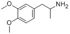 3,4-dimethoxy-alpha-methylphenethylamine Struktur