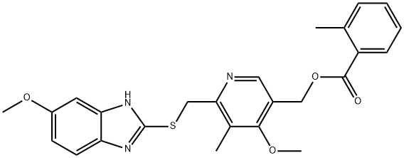 o-Toluoyl-5-hydroxy Omeprazole Sulfide Struktur