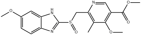 2-[(4-METHOXY-5-METHOXYCARBONYL-3-METHYL-2-PYRIDINYL)-METHYLSULFINYL]-5-METHOXYBENZIMIDAZOLE Struktur