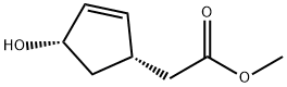 METHYL 2-((1S,4S)-4-HYDROXYCYCLOPENT-2-ENYL)ACETATE Struktur