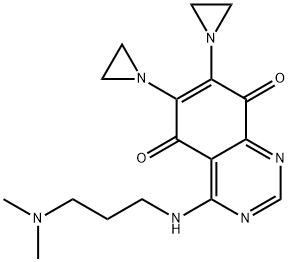 6,7-bis(1-aziridinyl)-4-((3-(N,N-dimethylamino)propyl)amino)-5,8-quinazolinedione Struktur