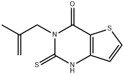 2-mercapto-3-(2-methylprop-2-enyl)thieno[3,2-d]pyrimidin-4(3H)-one Struktur