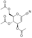 4,5,7-TRI-O-ACETYL-2,6-ANHYDRO-3-DEOXY-D-LYXO-HEPT-2-ENONONITRILE, Struktur