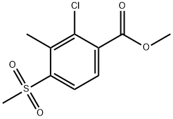 METHYL 2-CHLORO-3-METHYL-4-METHYLSULFONYLBENZOATE Struktur