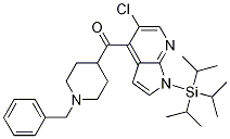 (1-benzylpiperidin-4-yl)(5-chloro-1-(triisopropylsilyl)-1H-pyrrolo[2,3-b]pyridin-4-yl)Methanone Struktur