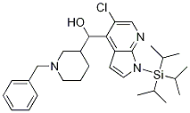 (1-benzylpiperidin-3-yl)(5-chloro-1-(triisopropylsilyl)-1H-pyrrolo[2,3-b]pyridin-4-yl)Methanol Struktur