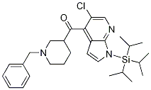 (1-benzylpiperidin-3-yl)(5-chloro-1-(triisopropylsilyl)-1H-pyrrolo[2,3-b]pyridin-4-yl)Methanone Struktur