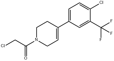 2-chloro-1-(4-(4-chloro-3-(trifluoroMethyl)phenyl)-5,6-dihydropyridin-1(2H)-yl)ethanone Struktur