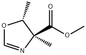 4-Oxazolecarboxylicacid,4,5-dihydro-4,5-dimethyl-,methylester,(4S-trans)- Struktur