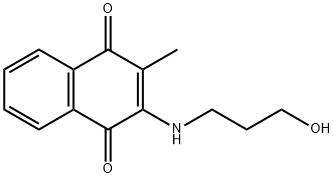 2-(3-HYDROXYPROPYLAMINO)-3-METHYLNAPHTHALENE-1,4-DIONE Struktur