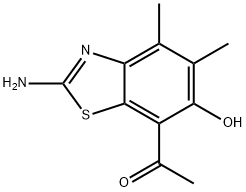 Ethanone,  1-(2-amino-6-hydroxy-4,5-dimethyl-7-benzothiazolyl)- Struktur