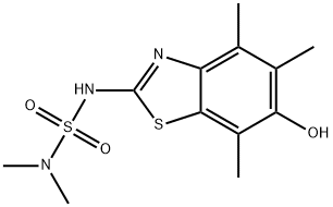 Sulfamide,  N-(6-hydroxy-4,5,7-trimethyl-2-benzothiazolyl)-N,N-dimethyl- Struktur