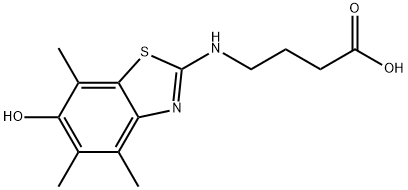 Butanoic  acid,  4-[(6-hydroxy-4,5,7-trimethyl-2-benzothiazolyl)amino]- Struktur