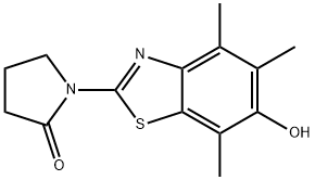 2-Pyrrolidinone,  1-(6-hydroxy-4,5,7-trimethyl-2-benzothiazolyl)- Struktur