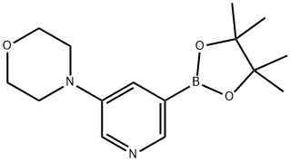 4-(5-(4,4,5,5-tetramethyl-1,3,2-dioxaborolan-
2-yl)pyridin-3-yl)morpholine Struktur