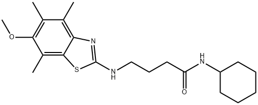 Butanamide,  N-cyclohexyl-4-[(6-methoxy-4,5,7-trimethyl-2-benzothiazolyl)amino]- Struktur