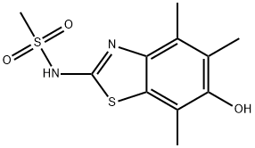 Methanesulfonamide,  N-(6-hydroxy-4,5,7-trimethyl-2-benzothiazolyl)- Struktur