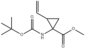 1-TERT-BUTOXYCARBONYLAMINO-2-VINYL-CYCLOPROPANECARBOXYLIC ACID METHYL ESTER Struktur