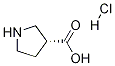 (R)-pyrrolidine-3-carboxylic acid hydrochloride Struktur