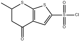 6-methyl-4-oxo-5,6-dihydro-4H-thieno[2,3-b]thiopyran-2-sulfonyl chloride Struktur