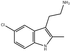 2-(5-chloro-2-methyl-1H-indol-3-yl)ethanamine Struktur