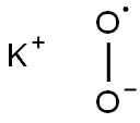 Potassium superoxide  Struktur