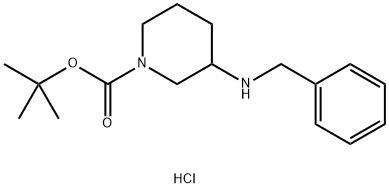 3-BENZYLAMINO-PIPERIDINE-1-CARBOXYLIC ACID TERT-BUTYL ESTER-HCl Struktur