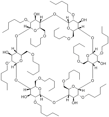 HEXAKIS-(2,6-DI-O-PENTYL)-ALPHA-CYCLODEXTRIN Struktur