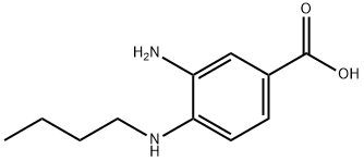 Benzoic acid, 3-amino-4-(butylamino)- (9CI) Struktur