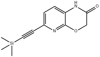 6-((Trimethylsilyl)ethynyl)-1H-pyrido-[2,3-b][1,4]oxazin-2(3H)-one Struktur