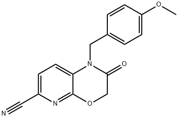 1-(4-Methoxybenzyl)-2-oxo-2,3-dihydro-1H-pyrido[2,3-b][1,4]oxazine-6-carbonitrile Struktur