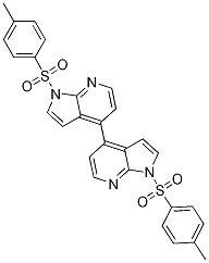 4,4'-Bi-1H-pyrrolo[2,3-b]pyridine, 1,1'-bis[(4-Methylphenyl)sulfonyl]- Struktur