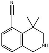 4,4-diMethyl-1,2,3,4-tetrahydroisoquinoline-5-carbonitrile Struktur