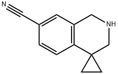 2',3'-dihydro-1'H-spiro[cyclopropane-1,4'-isoquinoline]-7'-carbonitrile Struktur