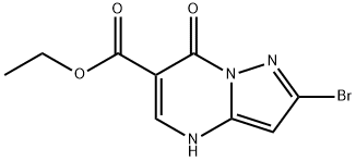 Ethyl 2-bromo-7-hydroxypyrazolo-[1,5-a]pyrimidine-6-carboxylate Struktur